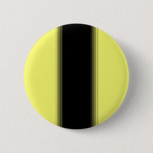 Badge Rond 5 Cm Bande noire et jaune