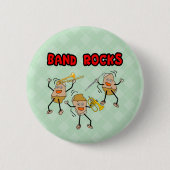 Badge Rond 5 Cm Bande Rocks (Devant)