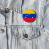 Badge Rond 5 Cm Bandera De Venezuela, 7 Estrellas (En situation)