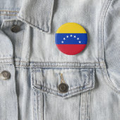 Badge Rond 5 Cm Bandera De Venezuela, 7 Estrellas (En situation)