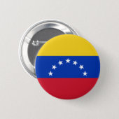 Badge Rond 5 Cm Bandera De Venezuela, 7 Estrellas (Devant & derrière)