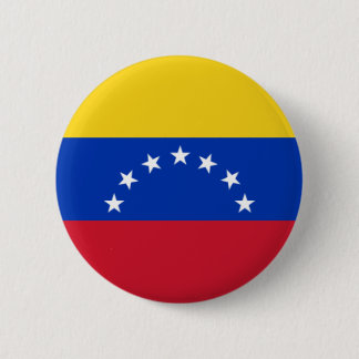 Badge Rond 5 Cm Bandera De Venezuela, 7 Estrellas