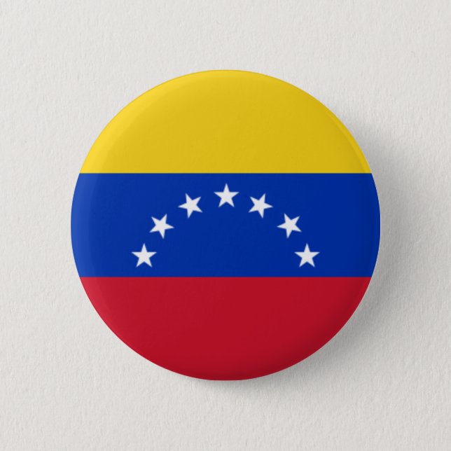 Badge Rond 5 Cm Bandera De Venezuela, 7 Estrellas (Devant)