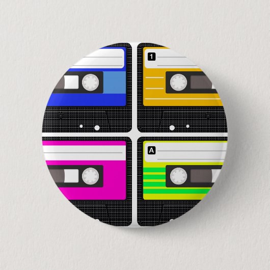 Badge Rond 5 Cm Bandes (Devant)