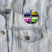 Badge Rond 5 Cm Bandes (En situation)