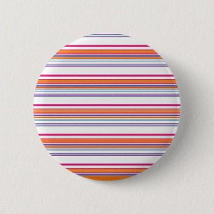 Badge Rond 5 Cm Bandes orange rose pâle