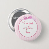 Badge Rond 5 Cm Bandes roses 2 (Devant & derrière)