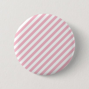 Badge Rond 5 Cm Bandes roses et blanches