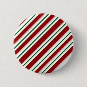 Badge Rond 5 Cm Bandes rouges et vertes