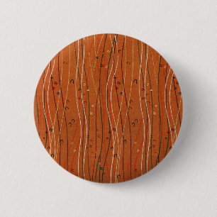 Badge Rond 5 Cm Bandes Rouges Ondulées : Art Abstrait Japonais Mod