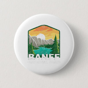 Badge Rond 5 Cm Banff National Park Lake Louise Canada Vintage