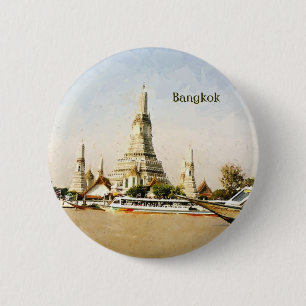 Badge Rond 5 Cm Bangkok, Thaïlande