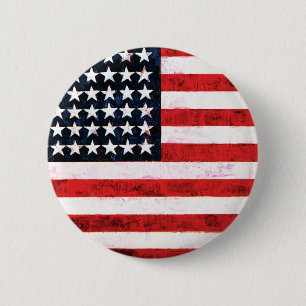 Badge Rond 5 Cm Bannière étoilée - Drapeau américain