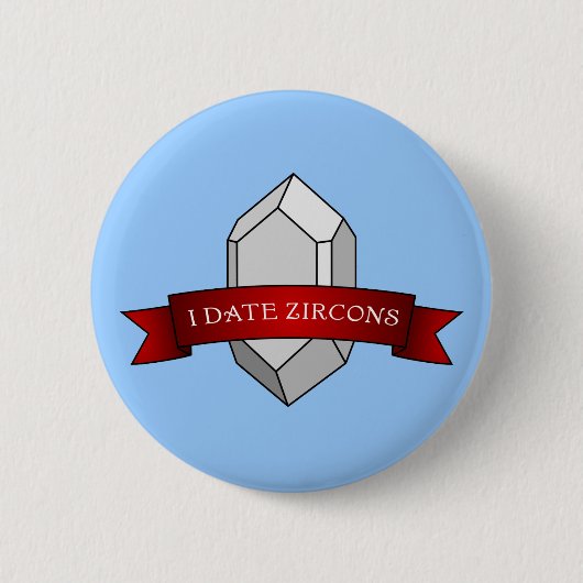 Badge Rond 5 Cm Bannière I Date Zircons (Devant)