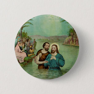 Badge Rond 5 Cm Baptême de Jésus-Christ