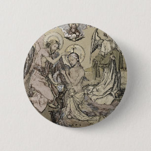 Badge Rond 5 Cm Baptême du Christ - Die Taufe Christo