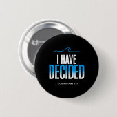 Badge Rond 5 Cm Baptême J'Ai Décidé Baptisé (Devant & derrière)