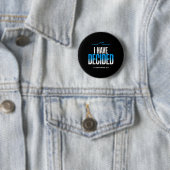 Badge Rond 5 Cm Baptême J'Ai Décidé Baptisé (En situation)