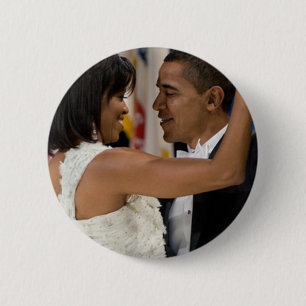 Badge Rond 5 Cm Barack and Michelle Obama