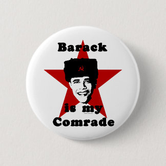 Badge Rond 5 Cm Barack est mon camarade