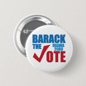 Badge Rond 5 Cm Barack la campagne électorale 2008 d'Obama de vote (Devant & derrière)