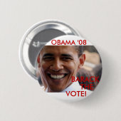 Badge Rond 5 Cm Barack le vote '08 (Devant & derrière)