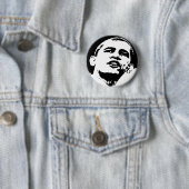 Badge Rond 5 Cm Barack Obama (En situation)