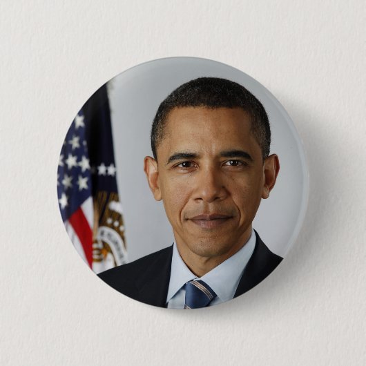 Badge Rond 5 Cm Barack Obama (Devant)