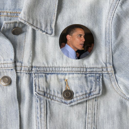 Badge Rond 5 Cm Barack Obama (En situation)