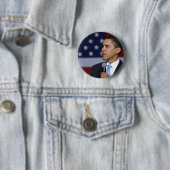 Badge Rond 5 Cm Barack Obama (En situation)