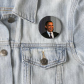 Badge Rond 5 Cm Barack Obama (En situation)