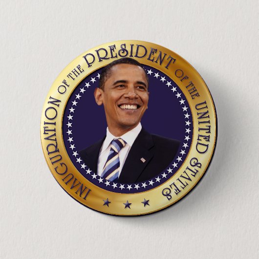 Badge Rond 5 Cm Barack Obama (Devant)
