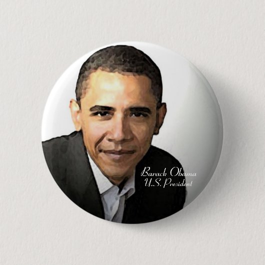 Badge Rond 5 Cm Barack Obama (Devant)