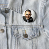Badge Rond 5 Cm Barack Obama (En situation)