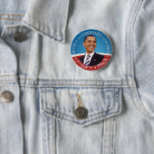 Badge Rond 5 Cm Barack Obama (En situation)