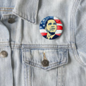 Badge Rond 5 Cm Barack Obama (En situation)