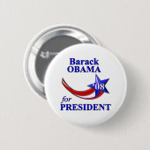 Badge Rond 5 Cm Barack Obama 08 (Devant & derrière)