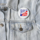 Badge Rond 5 Cm Barack Obama 2008 (En situation)