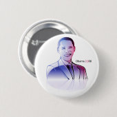 Badge Rond 5 Cm Barack Obama 2008 boutons (Devant & derrière)