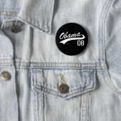 Badge Rond 5 Cm Barack Obama 2008 Jersey Button (En situation)