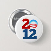 Badge Rond 5 Cm Barack Obama 2012 (Devant & derrière)