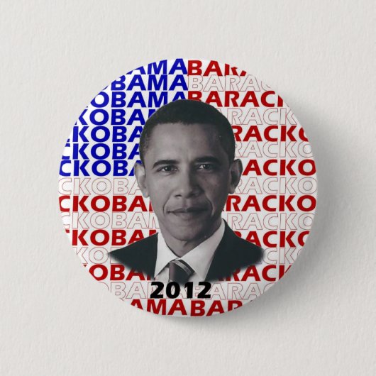 Badge Rond 5 Cm Barack Obama 2012 (Devant)