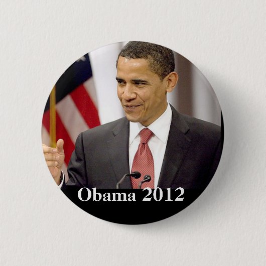 Badge Rond 5 Cm Barack Obama 2012 (Devant)