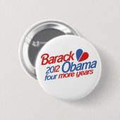 Badge Rond 5 Cm Barack Obama 2012 (Devant & derrière)