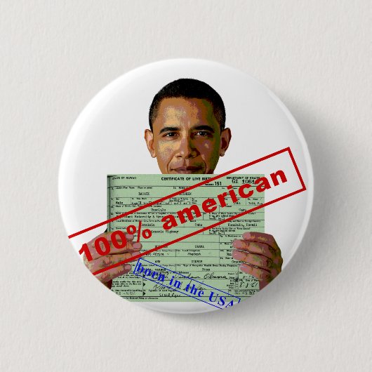 Badge Rond 5 Cm Barack Obama 2012 (Devant)