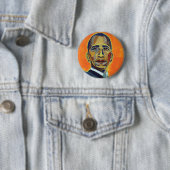 Badge Rond 5 Cm Barack Obama - bouton (En situation)
