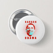 Badge Rond 5 Cm Barack Obama font face au T-shirt (Devant & derrière)