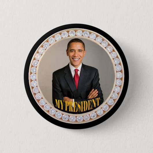 Badge Rond 5 Cm Barack Obama Mon Président (Devant)