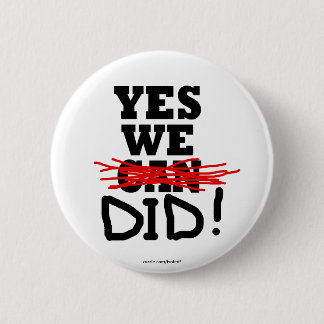 Badge Rond 5 Cm Barack Obama "oui que nous" nous sommes boutonné