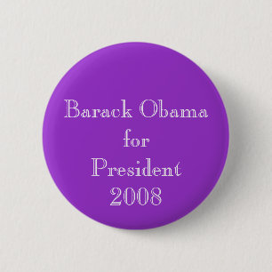 Badge Rond 5 Cm Barack Obama pour le président 2008